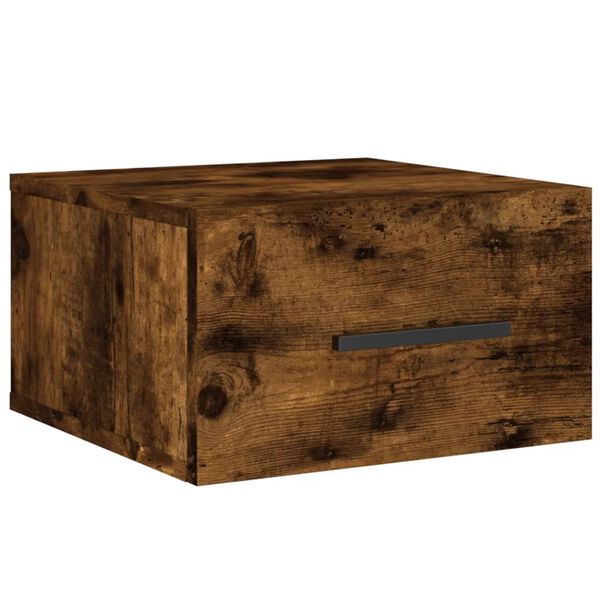 vidaXL v&aelig;gh&aelig;ngt sengebord 35x35x20 cm r&oslash;get egetr&aelig;sfarve