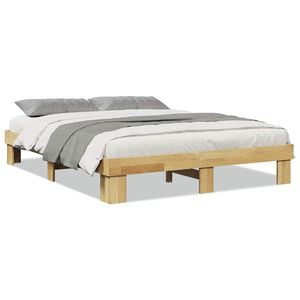 vidaXL Sengeramme uden madras 160x200 cm Massivtr&aelig; Eg