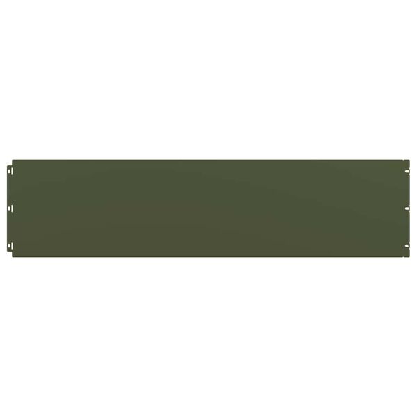 vidaXL pl&aelig;nekanter 10 stk. 25x103 cm koldvalset st&aring;l olivengr&oslash;n