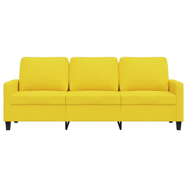 vidaXL 3-personers sofa 180 cm stof lysegul
