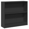 vidaXL bogreol 80x24x75 cm konstrueret tr&aelig; sort