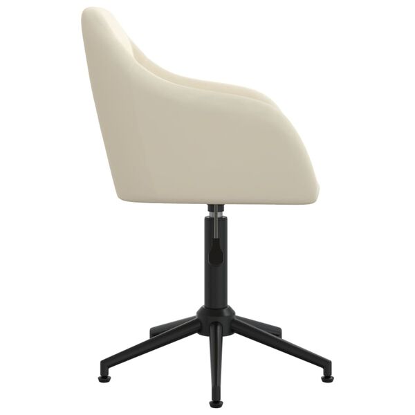 vidaXL drejelige spisebordsstole 2 stk. fl&oslash;jl cremefarvet