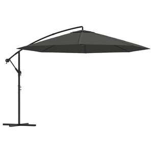 vidaXL h&aelig;ngeparasol 350 cm aluminiumstang antracitgr&aring;