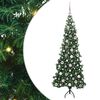 vidaXL Hj&oslash;rne Kunstigt Juletr&aelig; Gr&oslash;n 180 cm PVC og metal