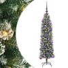 vidaXL Kunstigt slankt juletr&aelig; Gr&oslash;n og Hvid 120 cm
