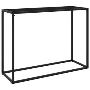 vidaXL konsolbord 100x35x75 cm h&aelig;rdet glas sort