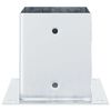 vidaXL stolpefødder firkantet 4 stk. 121x121 mm galvaniseret stål