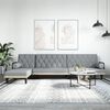 vidaXL L-formet sovesofa 260x140x70 cm stof lysegr&aring;