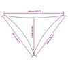 vidaXL solsejl 2,5x2,5x3,5 m trekantet oxfordstof orange