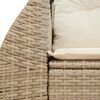 vidaXL 2-personers havesofa med hynder polyrattan beige