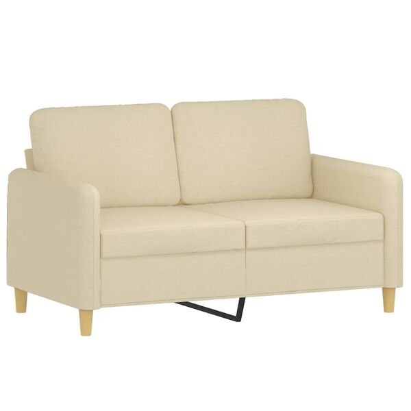 vidaXL 2-personers sofa 120 cm stof cremefarvet