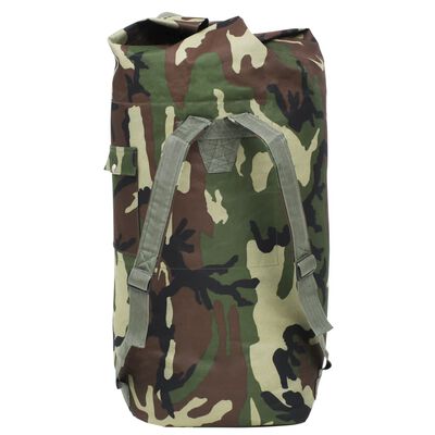 vidaXL duffeltaske i militærstil 85 l camouflage