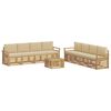 vidaXL Udend&oslash;rs sofagruppe 9 stk. Hvid og Beige Polyester