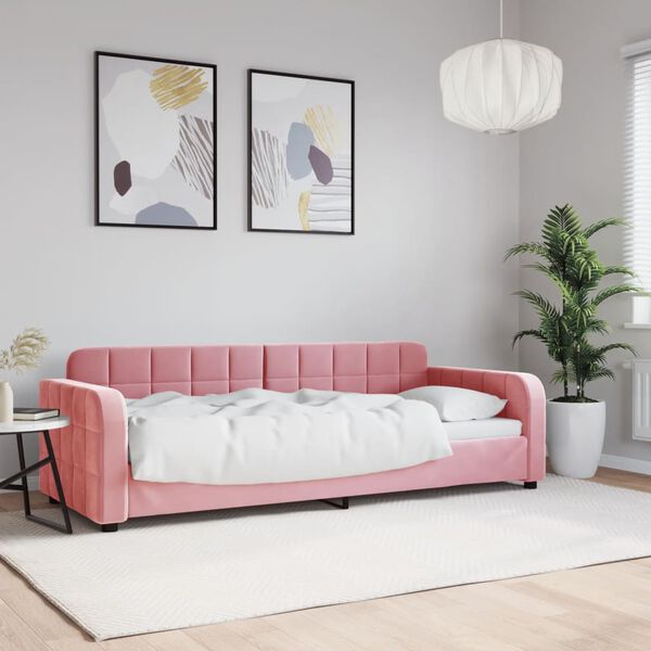 vidaXL daybed 80x200 cm velour pink