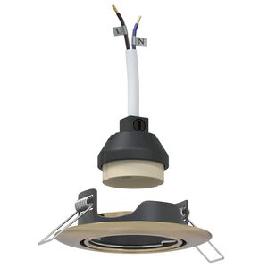 vidaXL Spotlight 6 stk. Messing 9 x 9 x 2.5 cm Metal