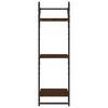 vidaXL hyldes&aelig;t med st&aelig;nger 6 dele konstrueret tr&aelig; brun eg