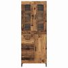 vidaXL Highboard Gammelt tr&aelig; 69,5 x 34 x 180 cm Konstrueret tr&aelig;
