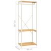 vidaXL tøjstativ 60x40x167 cm metal og spånplader hvid og egetræ