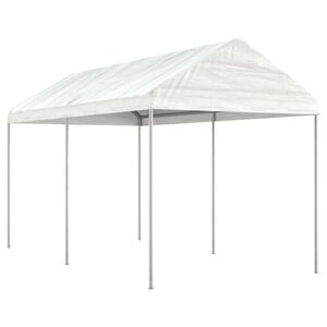 vidaXL pavillon med tag 4,46x2,28x2,69 m polyethylen hvid