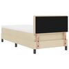 vidaXL Box spring seng med madras med LED Creme 90 x 190 cm Stof
