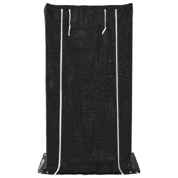 vidaXL brændestativ med regnslag 100x80x200 cm galvaniseret stål