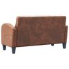 vidaXL 2-personers sofa kunstigt ruskind brun