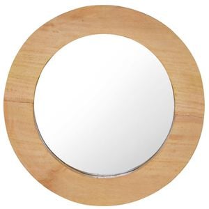 vidaXL v&aelig;gspejl 40 cm teak rund