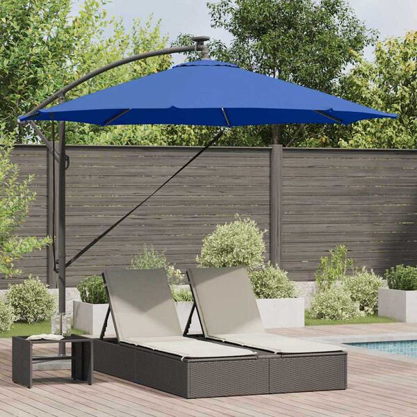 vidaXL Parasol Azurblå 294 x 294 x 248 cm Polyester og Aluminium