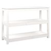 vidaXL konsolbord 110x40x74 cm massivt fyrretr&aelig; hvid