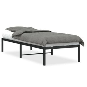 vidaXL sengeramme 75x190 cm metal sort