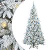 vidaXL Kunstigt Hinged Juletr&aelig; med 300 LED'er Hvid 210 cm PE og PVC