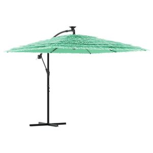 vidaXL haveparasol med st&aring;lstang 246x246x230 cm gr&oslash;n
