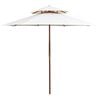 vidaXL parasol 270x270 cm 2 niveauer tr&aelig;stang cremehvid