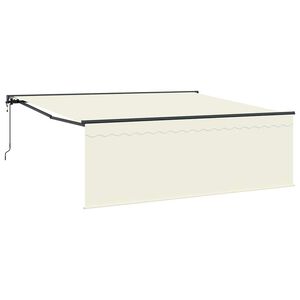 vidaXL Udtr&aelig;kkelig markise Creme 400 &times; 300 cm Polyester og Aluminium