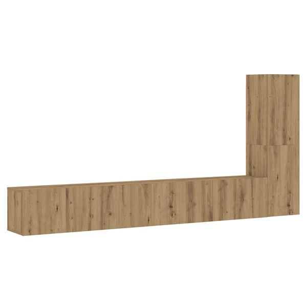 vidaXL v&aelig;gh&aelig;ngte tv-skabe 3 stk. konstrueret tr&aelig; egetr&aelig;sfarve