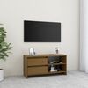 vidaXL tv-skab 80x31x39 cm massivt grantræ honningbrun