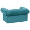 vidaXL Hundesofa med opbevaring Turkis 75 x 50 x 38cm Plys