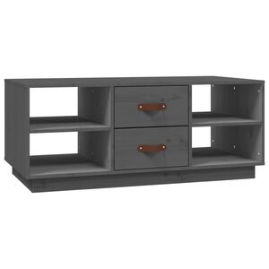 vidaXL sofabord 100x50x41 cm massivt fyrretr&aelig; gr&aring;