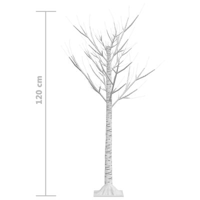 vidaXL lystræ 120 LED'er 1,2 m indendørs/udendørs pil varmt hvidt lys