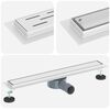 vidaXL Bruserafl&oslash;b 2-i-1 med 360&deg; Siphon S&oslash;lv 60 cm Rustfrit St&aring;l 304