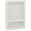 vidaxL bruseniche med 2 rum 41x51x10 cm mat hvid