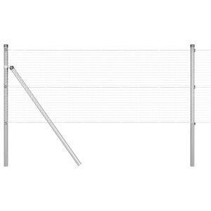 vidaXL Svejset tr&aring;dhegn jordfastg&oslash;relse 100 x 0,5 m Galvaniseret st&aring;l