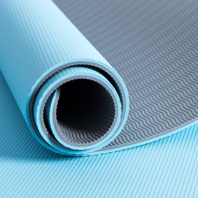 Pure2Improve yogamåtte 173 x 58 x 0,6 cm blå og grå