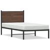 vidaXL sengeramme 75x190 cm uden madras metal brun egetr&aelig;sfarve