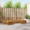 vidaXL Sofas&aelig;t 6 pcs Naturfarvet Massivt Akacietr&aelig;