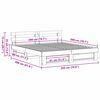 vidaXL Sengestel med hovedg&aelig;rde Brun 200 x 200 cm Massiv fyrretr&aelig;