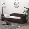 vidaXL daybed med USB 90x200 cm stof m&oslash;rkebrun