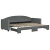 vidaXL daybed med udtr&aelig;k 80x200 cm stof m&oslash;rkegr&aring;