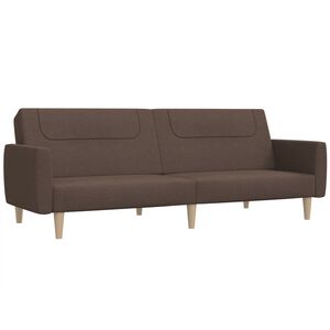 vidaXL 2-personers sovesofa stof gr&aring;brun