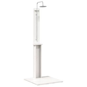vidaXL Udend&oslash;rs bruser 206 cm Massivt fyrretr&aelig; og rustfrit st&aring;l Hvid